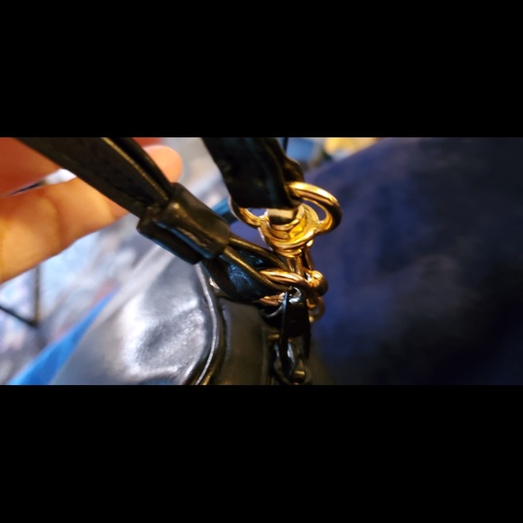 Leather Black Zip Top Camera Bag/ with side zipper - Picture 2 of 7